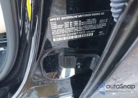 2017 BMW X3 xDrive28I from USA, damaged, VIN 5UXWX9C30H0W77933